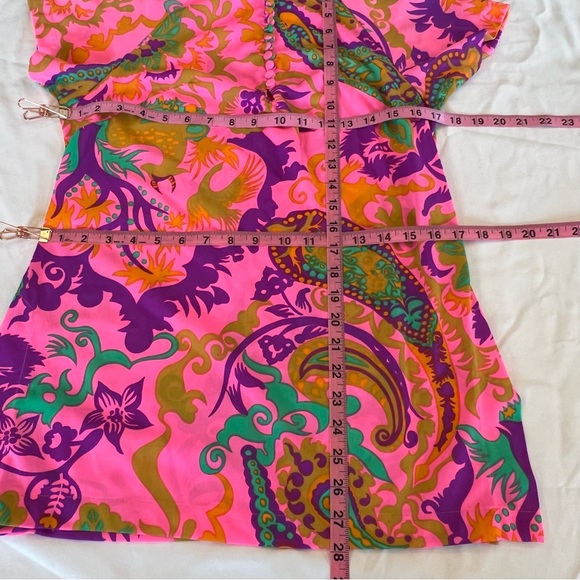 🎉HP🎉 Vintage Val Mode MOD Psychedelic Floral Blouse Shirt Top EUC Size SMALL - Picture 16 of 16